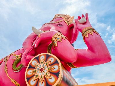 Gold And Red Floral Crown