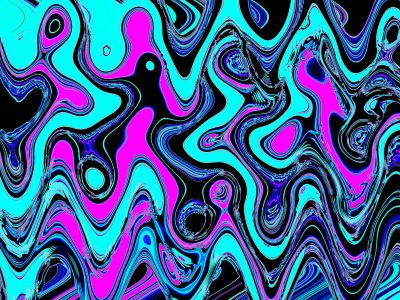 A Blue And Pink Abstract Background With Wavy Lines