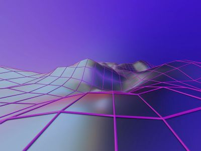 A Computer Generated Image Of A Mountain In The Distance
