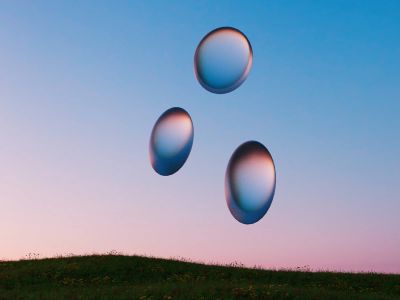 A Group Of Balloons In The Sky