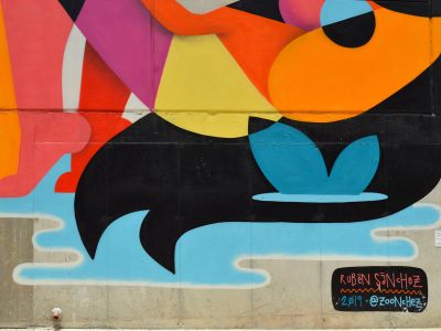 A Mural On The Side Of A Building