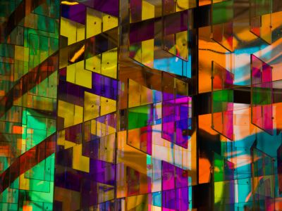 Architectural Photography Of Multicolored Glass Board