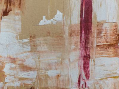Brown And White Abstract Painting