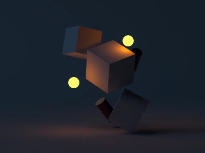 Brown Cardboard Box With Yellow Light