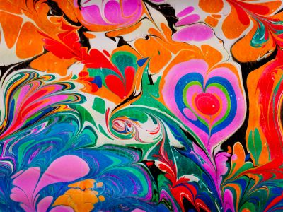 Pink Blue And Yellow Abstract Painting