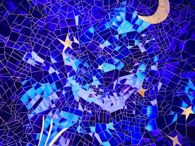 Yellow Blue And Red Abstract Art