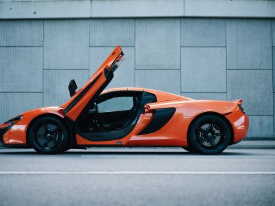 Red Ferrari 458 Italia On Road