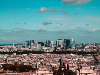 A View Of The City Of Paris From The Top Of The Eiffel Tower