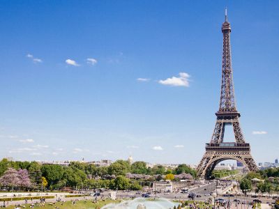 Eiffel Tower At Paris France