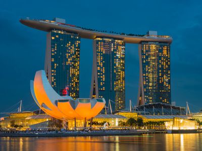 Gray Building During Night