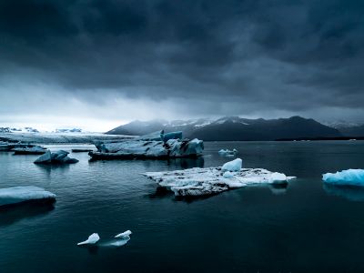 Glacier Near Body Of Water