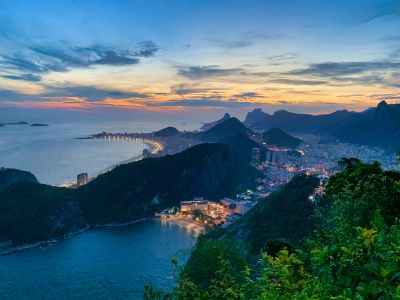 Aerial Photography Of Mountains Surrounded By Sea
