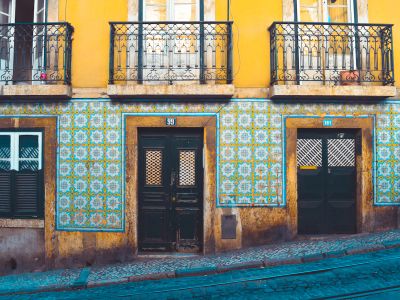 Beige And White 2 Storey House